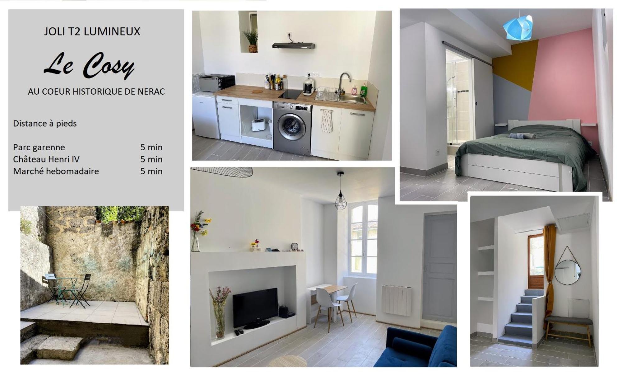 Le Cosy - T2 Avec Petite Cour Dans Centre Historique De Nerac Apartment Exterior photo